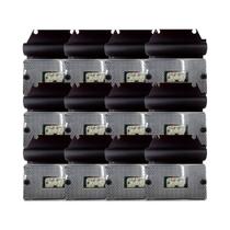 Kit 12 Lanternas Lateral Retangular Com Suporte Cristal Bivolt