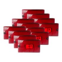 Kit 12 Lanternas Lateral Retangular Sem Suporte Rubi Bivolt