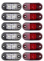 Kit 12 Lanternas Led 12/24v Vigia Teto Van Bau Caminhão Klx