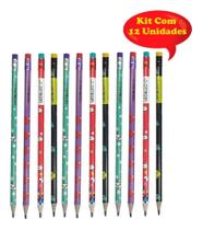 Kit 12 Lápis Escrever HB Game com Borracha Leo e Leo Escolar Volta as Aulas Kit 12 Lápis Escrever HB Game com Borracha Leo e Leo Escolar Volta as Aulas