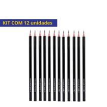 KIT 12 Lápis Para Escrever HB Sextavado Madeira - Leo e Leo KIT 12 Lápis Para Escrever HB Sextavado Madeira - Leo e Leo