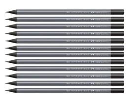 Kit 12 Lápis Preto Grafite SuperSoft Black - Faber-Castell