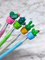 KIT 12 Lapiseira Troca Ponta Lápis Refil Material Escolar Papelaria Fofa Menino Menina Lapiseira