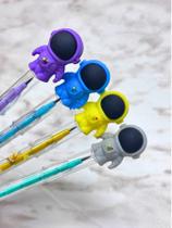 KIT 12 Lapiseira Troca Ponta Lápis Refil Material Escolar Papelaria Fofa Menino Menina Lapiseira