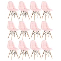 Kit 12 Laráz Cadeiras Estofadas Eames Eiffel Botonê