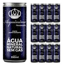 Kit 12 Latas Agua Mineral Natural Acquissima Personalite 350