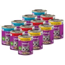 Kit 12 Latas de Ração para Gato Whiskas Premium - Mix 3 Sabores de Patês Frango/Carne/Atum 290g Kit 12 Latas de Ração para Gato Whiskas Premium - Mix 3 Sabores de Patês Frango/Carne/Atum 290g