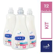 Kit 12 Lava Roupa Liquido Coquel Sabão de Coco 1,5L Amacite