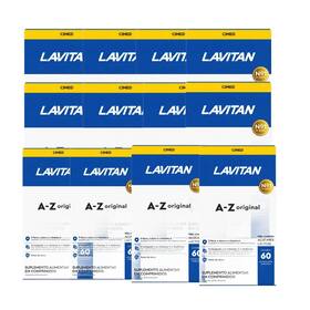 Kit 12 Lavitan Multivitamínico A-Z Original 60 Comp Cimed. Sabor:Sem sabor