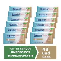 Kit 12 Lenços Umedecidos Biodegradável 48Un Cada Bepantol