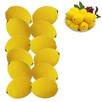 Kit 12 Limão Siciliano Artificial Realista Fruta Decoração Kit 12 Limão Siciliano Artificial Realista Fruta Decoração