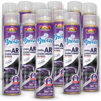 Kit 12 Limpa Ar Condicionado Carro Breeze Lavanda Proauto 300ml