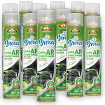 Kit 12 Limpa Ar Condicionado Carro Breeze Lima Limão Proauto 300ml