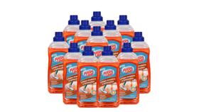 Kit 12 Limpa Pisos Madeira e Laminados Flash Limp - 1 Litro