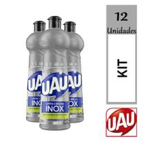 Kit 12 Limpador Uau Limpa Inox Especialidades squeeze 500ml - Seu especialista em INOX também é multiuso pa