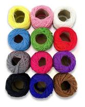 Kit 12 Linha De Crochê Bordar Bordado Cores Variadas Cor KIT 12 Cores