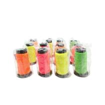 Kit 12 Linhas 100 Jardas Fluorescente Coloridas
