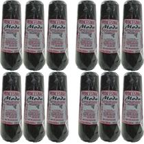 Kit 12 Linhas Princesinha Moda Fina Cor Preto 500 Metros Incomfio Tranças, Nagô e Crochê Kit 12 Linhas Princesinha Moda Fina Cor Preto 500 Metros Incomfio Tranças, Nagô e Crochê