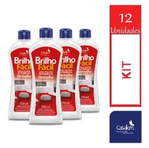 Kit 12 Líquida Cera Autobrilho Brilho Fácil vermelha 750mL