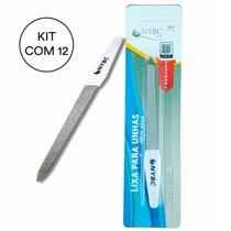 Kit 12 Lixa Para Unhas Pequena ( 13,5 Cm) Inox NYBC Kit 12 Lixa Para Unhas Pequena ( 13,5 Cm) Inox NYBC