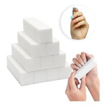 Kit 12 Lixas Bloco Polidora Unhas Acrílico Gel Fecha Poros Cor Branco - D&Z Kit 12 Lixas Bloco Polidora Unhas Acrílico Gel Fecha Poros Cor Branco - D&Z