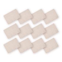 Kit 12 Lugar Americano Liso Poli-Linho Bege 35X50Cm Rafimex