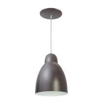 Kit 12 Luminária Pendente Bala Com Interior Branco Com Fiação 110/220v