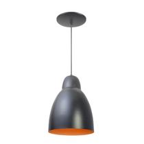 Kit 12 Luminária Pendente Bala Com Interior Laranja Com Fiação 110/220v Kit 12 Luminária Pendente Bala Com Interior Laranja Com Fiação 110/220v