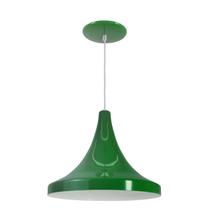 Kit 12 Luminária Pendente Tailandesa Com Interior Branco Brilho Com Fiação 110/220v