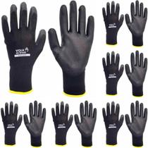 Kit 12 Luva De Segurança Tátil Black Smart Proteção Volk Emborrachada Kit 12 Luva De Segurança Tátil Black Smart Proteção Volk Emborrachada