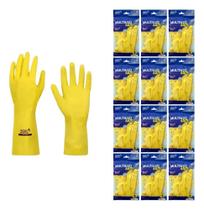 Kit 12 Luva Látex Impermeável Limpeza Multiuso Dom Azul - P