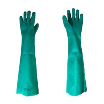 Kit 12 Luva Pvc Cano Longo Punho 60cm Química Resistente
