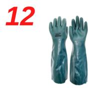 Kit 12 Luva Pvc Verde 46 Cm De Comprimento Palma Aspera Volk