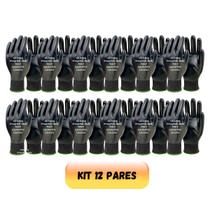 Kit 12 luvas pronyl full ldi mod8040 black poliamida c/r nitrilico 9 par 804099 Kit 12 luvas pronyl full ldi mod8040 black poliamida c/r nitrilico 9 par 804099