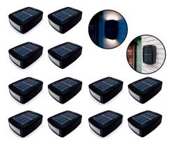 Kit 12 Luz Jardim Led Prova Dágua Casa Muro Cerca Decoração Kit 12 Luz Jardim Led Prova Dágua Casa Muro Cerca Decoração