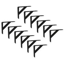 Kit 12 Mãos Francesas Reforçadas 10x7 cm Branco ou Preto Aço - NV701/NV721