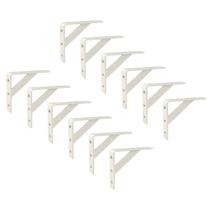 Kit 12 Mãos Francesas Reforçadas 25x15 cm Branco ou Preto Aço - NV704/NV724 Kit 12 Mãos Francesas Reforçadas 25x15 cm Branco ou Preto Aço - NV704/NV724