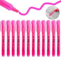 Kit 12 Marca Texto Colorido Caneta Fluorescente Seca Rápido