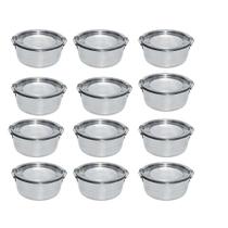 Kit 12 Marmitas de Alumínio Polido Nº 12 0,560 ML