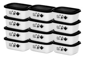 Kit 12 Marmitas Porta Mantimentos Potes Vasilhas Plásticas