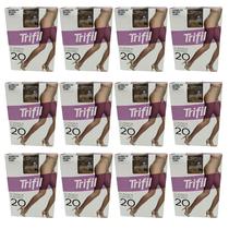 Kit 12 Meia Calça Fio 20 Natural Claro Único - Trifil