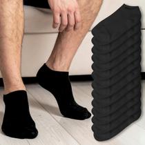 Kit 12 Meia Soquete Masculina Curta Cano Baixo Branca Preta