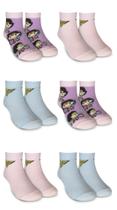 Kit 12 Meias Mulher Maravilha Algodão Infantil Inverno Kit 12 Meias Mulher Maravilha Algodão Infantil Inverno