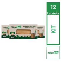 Kit 12 Mexedor colher de bebidas Café Chá 110mm 500un Cada