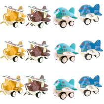 Kit 12 Mini Avião De Brinquedo Divertido Com Fricção - Castela