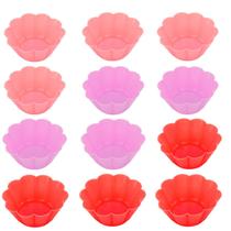 Kit 12 Mini Forminha Cupcake Silicone Muffin Cozinha Multiuso Forma Confeitaria Air Fryer Pia Assar Kit 12 Mini Forminha Cupcake Silicone Muffin Cozinha Multiuso Forma Confeitaria Air Fryer Pia Assar