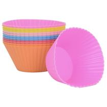 Kit 12 Mini Forminhas de Silicone Cupcake Sortidas Formas - B-max