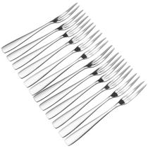 Kit 12 Mini Garfo Garfinhos Inox Prata Talheres Petiscos Kit 12 Mini Garfo Garfinhos Inox Prata Talheres Petiscos