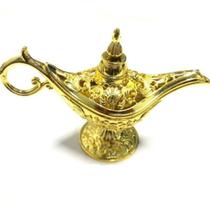 kit 12 Mini Lâmpadas Aladim Plástico Dourada Decoração De Festa