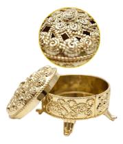 Kit 12 Mini Porta Joias Dourados Lembrancinhas Decoração